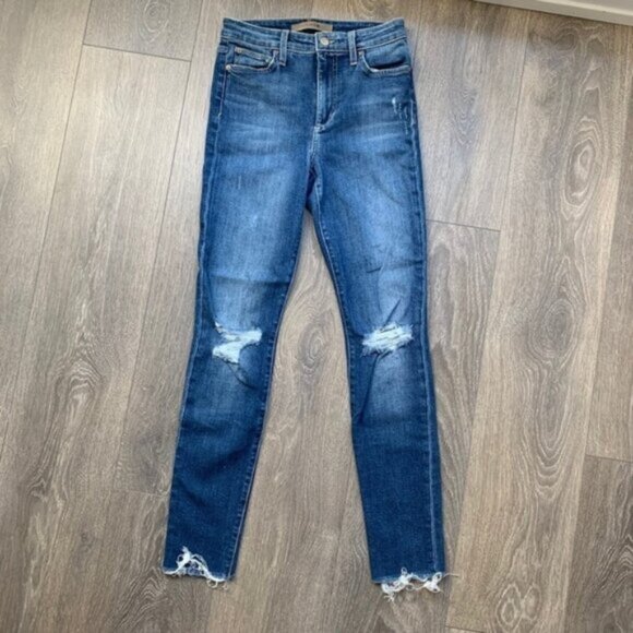 Joe's Jeans Women's Skinny Jeans Charlie High Rise waist distressed Size 25 - Picture 5 of 15
